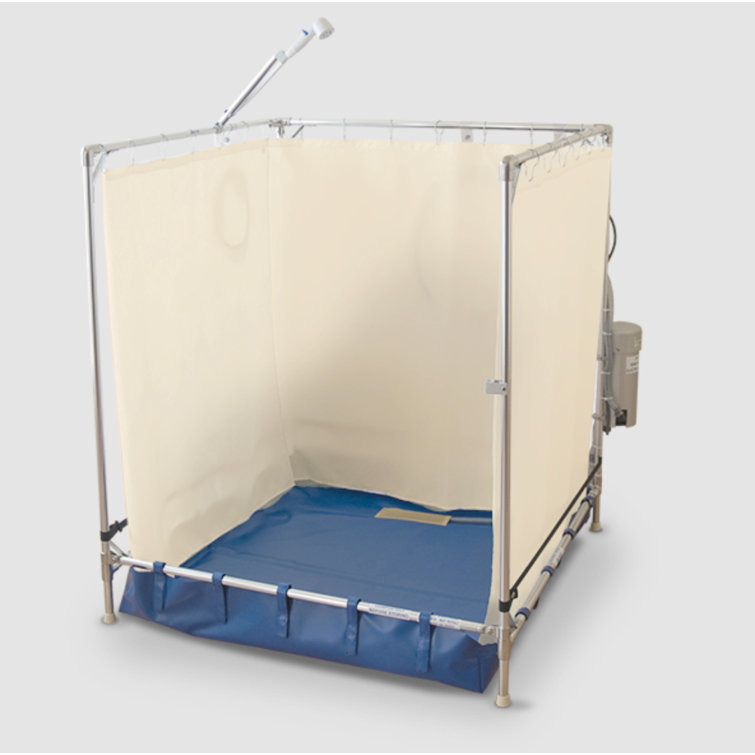 Fawssit Portable Showers 42'' W 48'' H SemiFrameless Rectangle